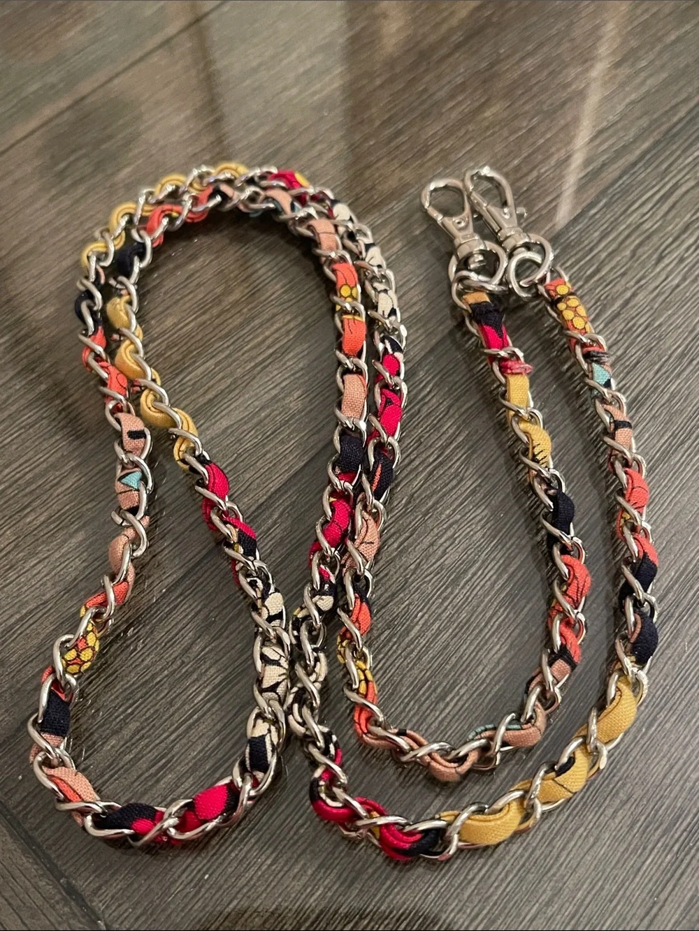 2011 Vera Bradley “ Happy Snails” Replacement Handbag Chain - Multi & Silvertone